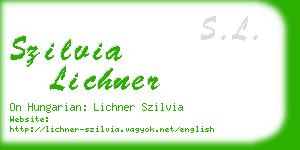 szilvia lichner business card